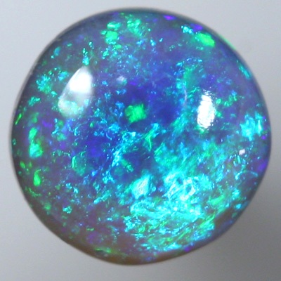 SOLID SEMI BLACK OPAL Sparkling bright greens over blue